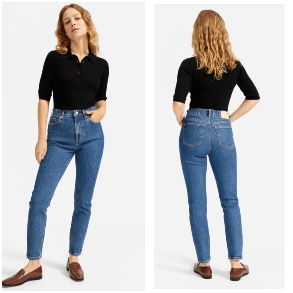 Everlane High-Rise Skinny Jeans in Classic Blue